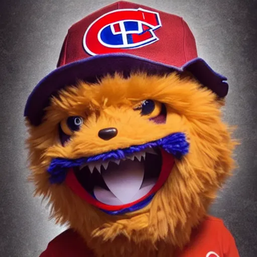 Image similar to suprised anime Portrait of Youppi the Habs Montreal Canadiens Mascot as a very sad and menacing pokemon, highly detailed anime, high evolution, 1993, legendary, smooth, sharp focus, dynamic lighting, intricate, trending on ArtStation, shiny Youppi as suprised pikachu, illustration pokemon, art by WLOP