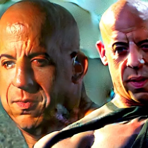 Prompt: the peepee poopoo man starring vin diesel