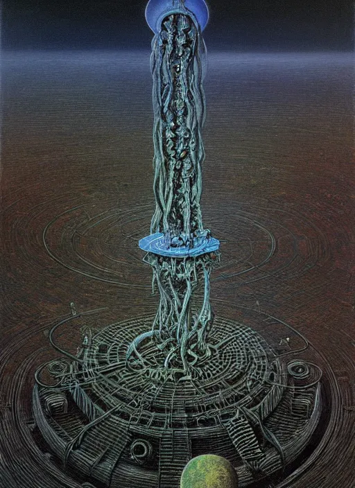 Prompt: machinery of creation occult reactor highly detailed painting by zdzisław beksinski 8 k