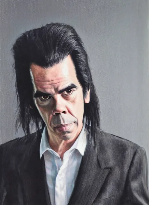 Image similar to Nick cave portrait