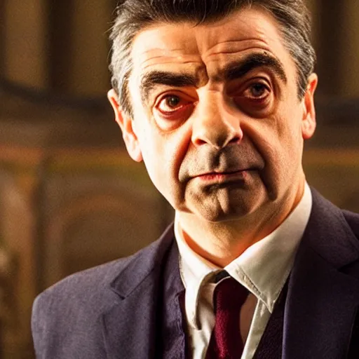 Prompt: Rowan Atkinson playing doctor Strange