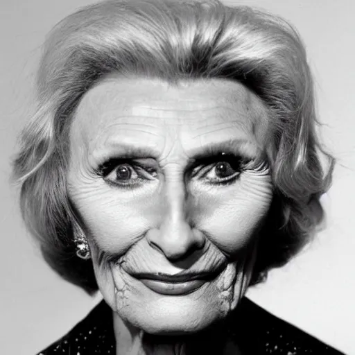 Image similar to bauhaus constrictive detailed portrait of cloris leachman at elderly age of 1 0 5