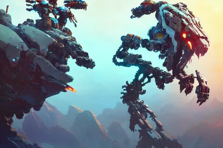 Image similar to clawstrider machine mecha animal beast robot of horizon forbidden west horizon zero dawn bioluminiscence, behance hd by jesper ejsing, by rhads, makoto shinkai and lois van baarle, ilya kuvshinov, rossdraws global illumination