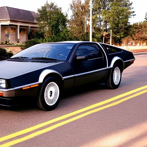 Prompt: a car morph between delorean and ford mustang