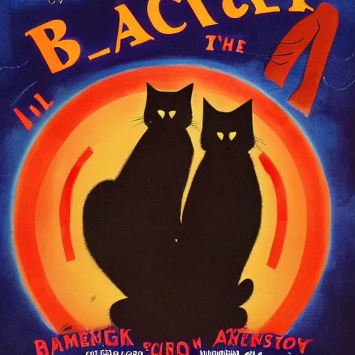 Image similar to movie poster for a film called the black cat