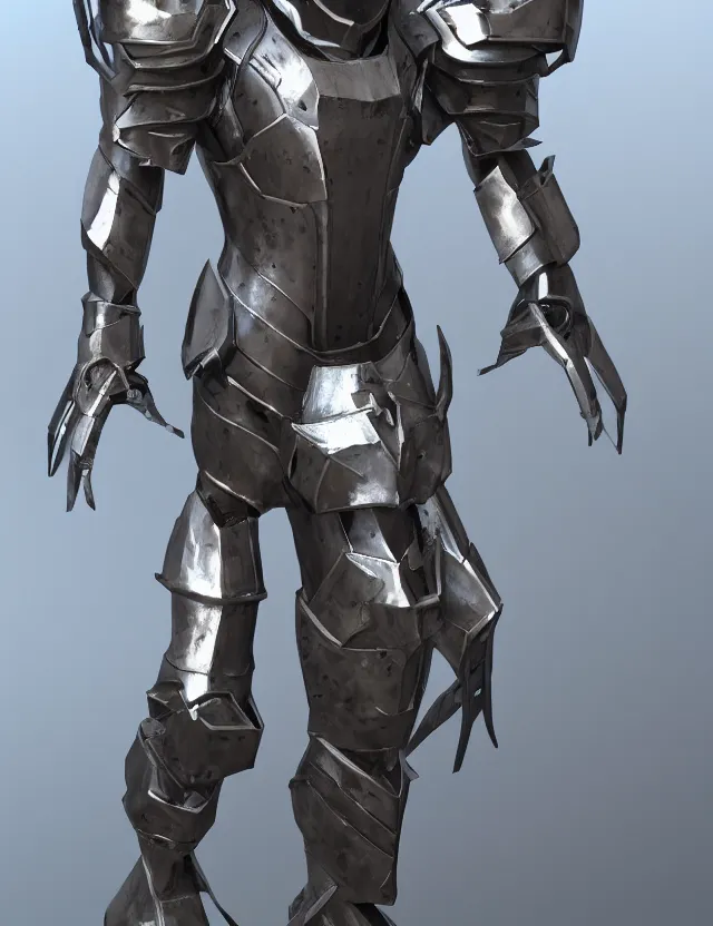 Image similar to full body shot, digital realistic 3 d rendering of a futuristic spacepunk armor holy paladin with light powers and sculpted detailed head armor, highly detailed, 4 k, hdr, smooth, sharp focus, high resolution, award - winning photo., corona render, substance painter hyper detailed armor. trending on art statation