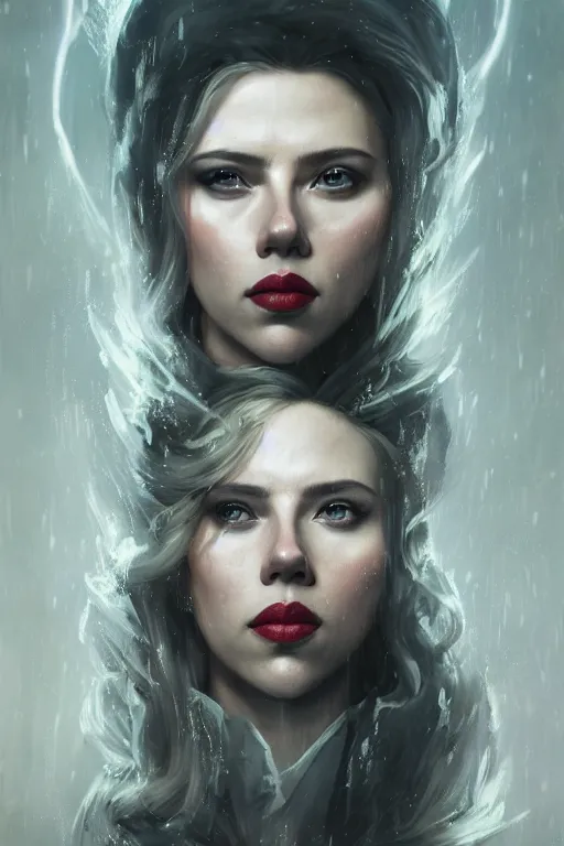 Image similar to a fancy portrait of a Scarlett Johansson as lady death by Greg Rutkowski, Sung Choi, Mitchell Mohrhauser, Maciej Kuciara, Johnson Ting, Maxim Verehin, Peter Konig, final fantasy , mythical, 8k photorealistic, cinematic lighting, HD, high details, atmospheric,