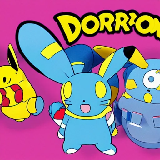 Prompt: Doraemon play with Pikachu, artstation, professional, masterpiece