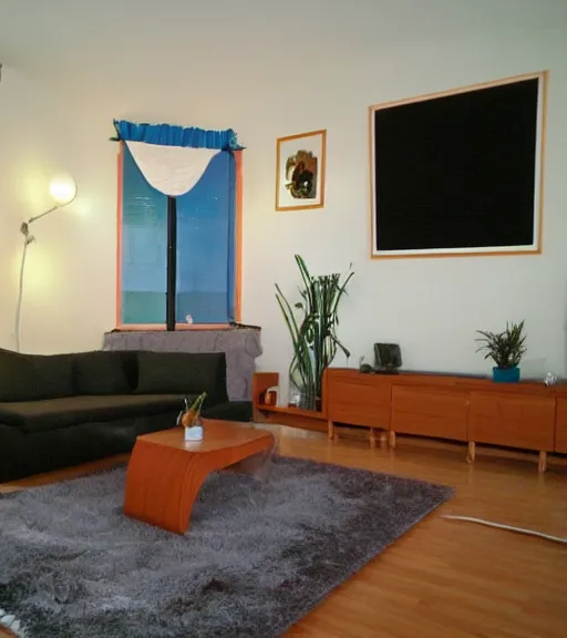 Prompt: nokia photo, februari 2 0 0 7, living room