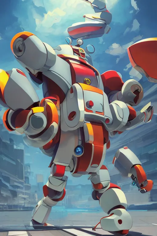 Image similar to metabots medabots medarotto medarot robot minimalist comics, behance hd by jesper ejsing, by rhads, makoto shinkai and lois van baarle, ilya kuvshinov, rossdraws global illumination ray tracing hdr radiating a glowing aura