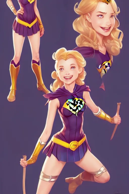 Prompt: full body character concept art of the wondergirl | | pixar - cute - fine - face, pretty face, realistic shaded perfect face, fine details by stanley artgerm lau, wlop, rossdraws, james jean, jakob eirich, andrei riabovitchev, marc simonetti, and sakimichan, trending on artstation