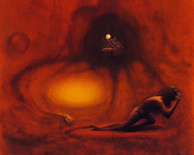 Prompt: by francis bacon, beksinski, mystical redscale photography evocative. azathoth the crawling chaos