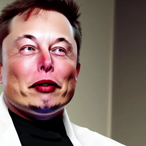 Prompt: Elon Musk with tusks coming out of his cheeks, 8k ultra realistic, award winning, unreal engine 5, masterpiece