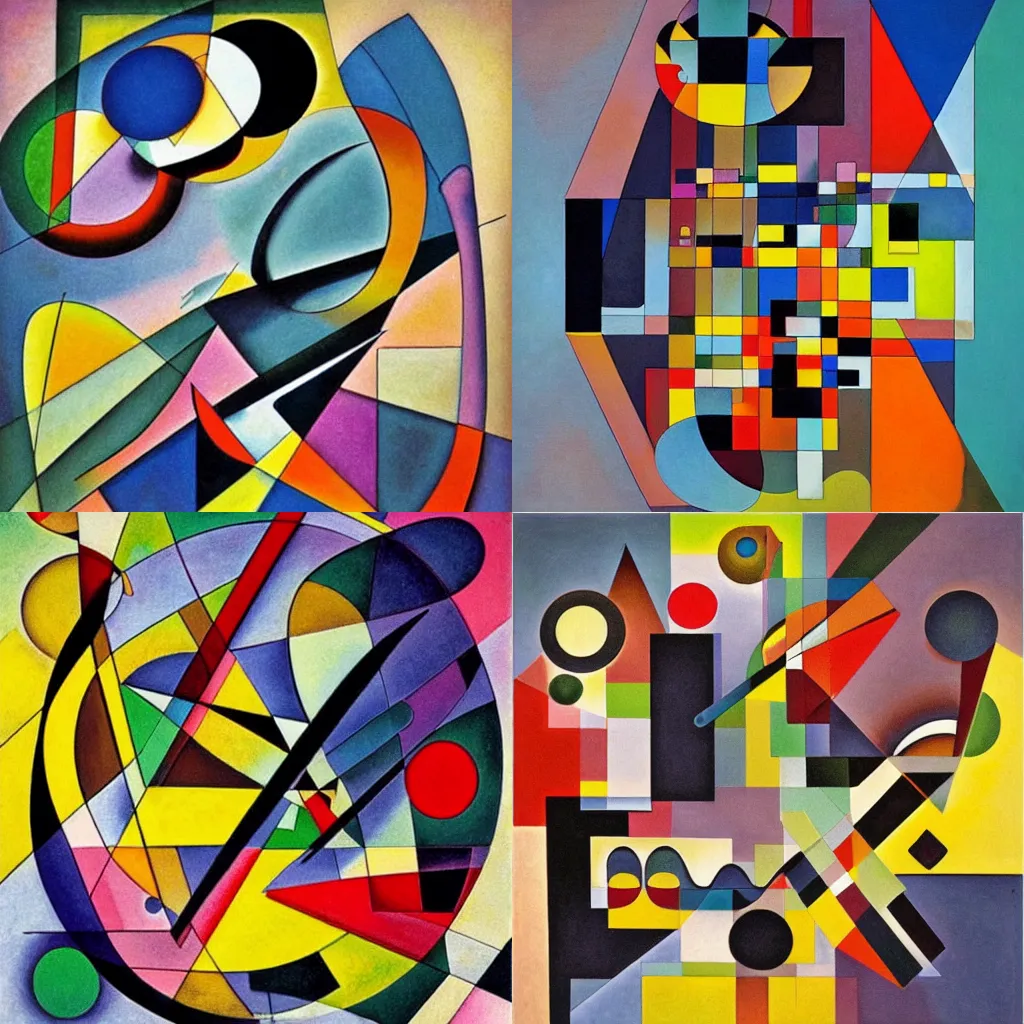 Prompt: stunning abstract geometric art by Kandinsky