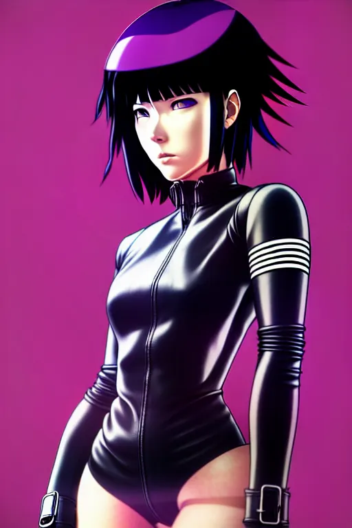 Prompt: a fullbody portrait of motoko kusanagi the major ghost in the shell, stand alone complex, in leather bike costume, by ilya kuvshinov, rossdraws, artgerm, sola digital arts, anti aliasing, raytracing : :