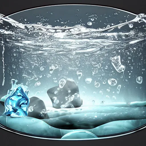 Image similar to icy submerged transparendigitalart leaked aquatic noticing animation communion