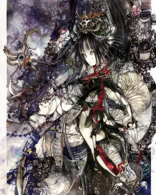 Image similar to artwork by Yoshitaka Amano