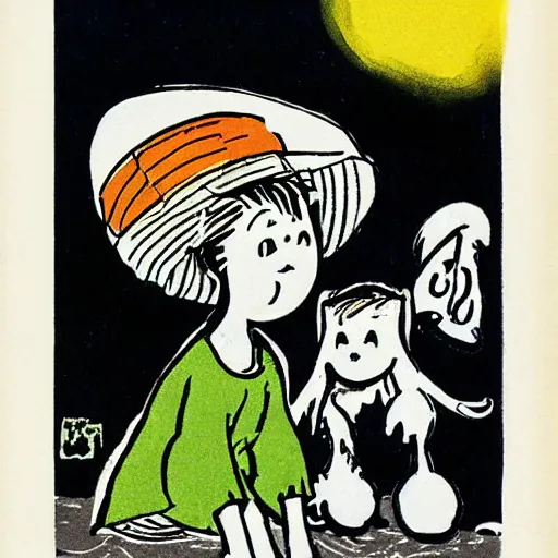 Image similar to by tove jannson, moomin, vintage comic