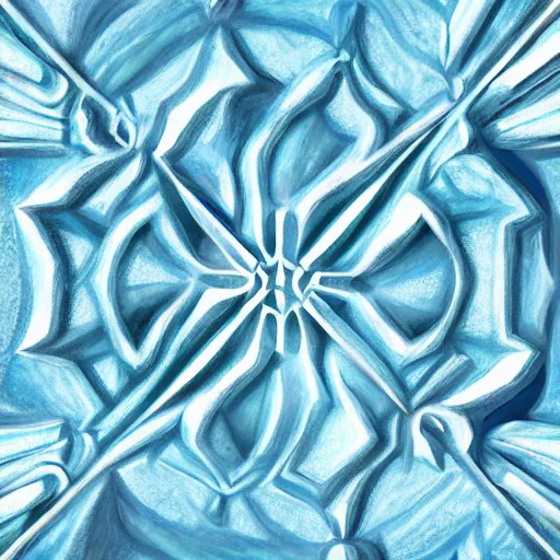 Image similar to hand painted ice dungeon texture with perfect details, symmetry, digital art