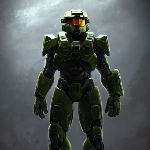 Prompt: Master Chief, Halo 3, Trending artstation, cinematográfica, digital Art