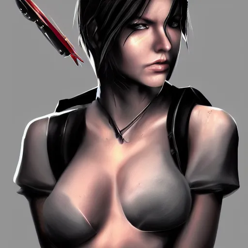 Image similar to rayne from bloodrayne, highly detailed, digital painting, trending on artstation, sharp focus, illustration