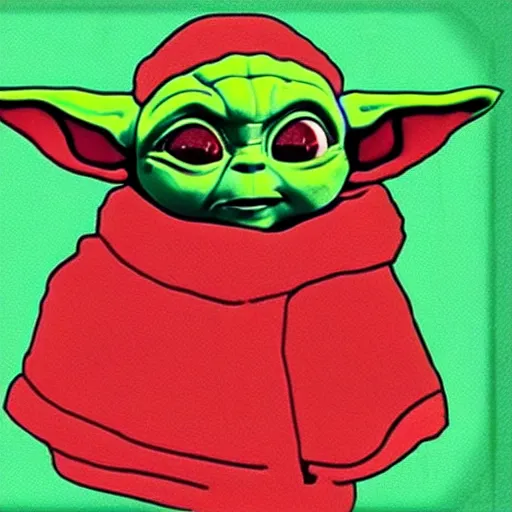 Image similar to Baby Yoda as a sith lord