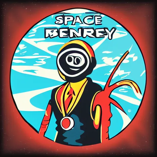 Image similar to Space monkey 50s art style