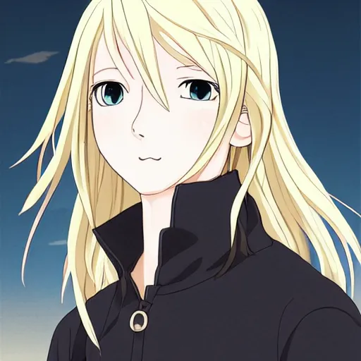 Prompt: portrait of blonde anime knight, 1 3 1 5, blank background, finely detailed features, perfect art, anime illustration, trending on pivix fanbox, art by makoto shinkai, studio ghibli, takashi takeuchi, hajime isayama.