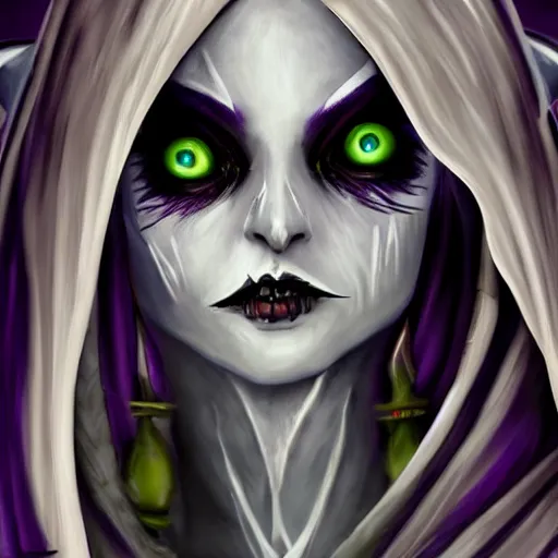 Image similar to sylvanas by tim burton 4k