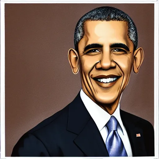 Image similar to portrait of a white obama