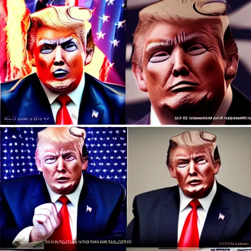 Prompt: god emperor donald trump, trending on artstation, highly detailed, award - winning, hyper creative, glowing