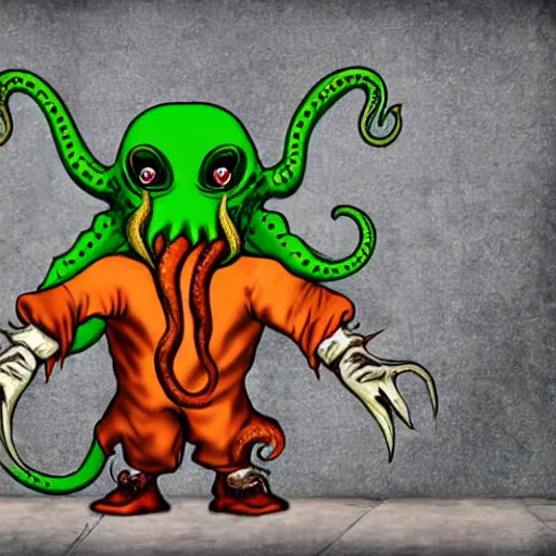 Image similar to cthulhu wearing jorts, high-quality stock photo