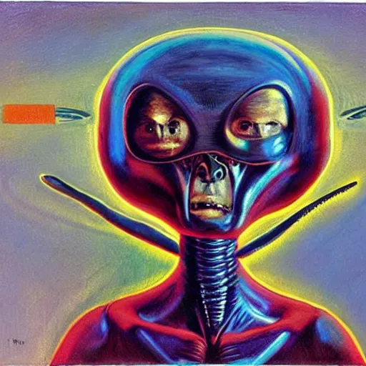 Image similar to alien by wayne thiebaud