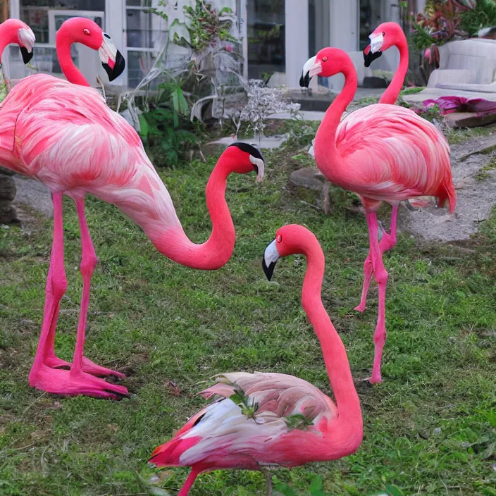 Image similar to flamingo lawn monsters at vanvcouver,british columbia,canada