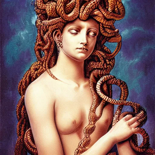 Prompt: a beautiful portrait of medusa