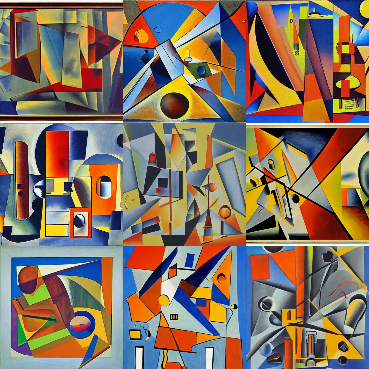 Prompt: cubist painting of the mission to mars