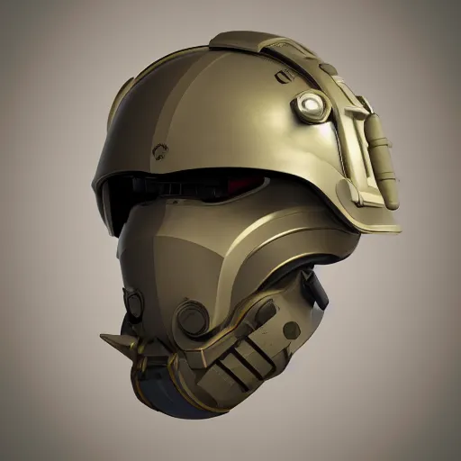 Prompt: military headgear helmet cyber neo nano mechanical mask vision futuristic concept art trending on artstation digital paint 4 k render