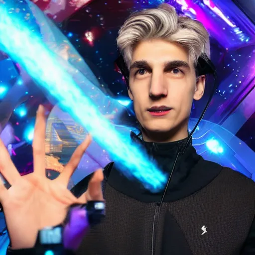 Image similar to xqc in multiverses, 4k, high detail, high-resolution photograph, professional photography, ultra-detail