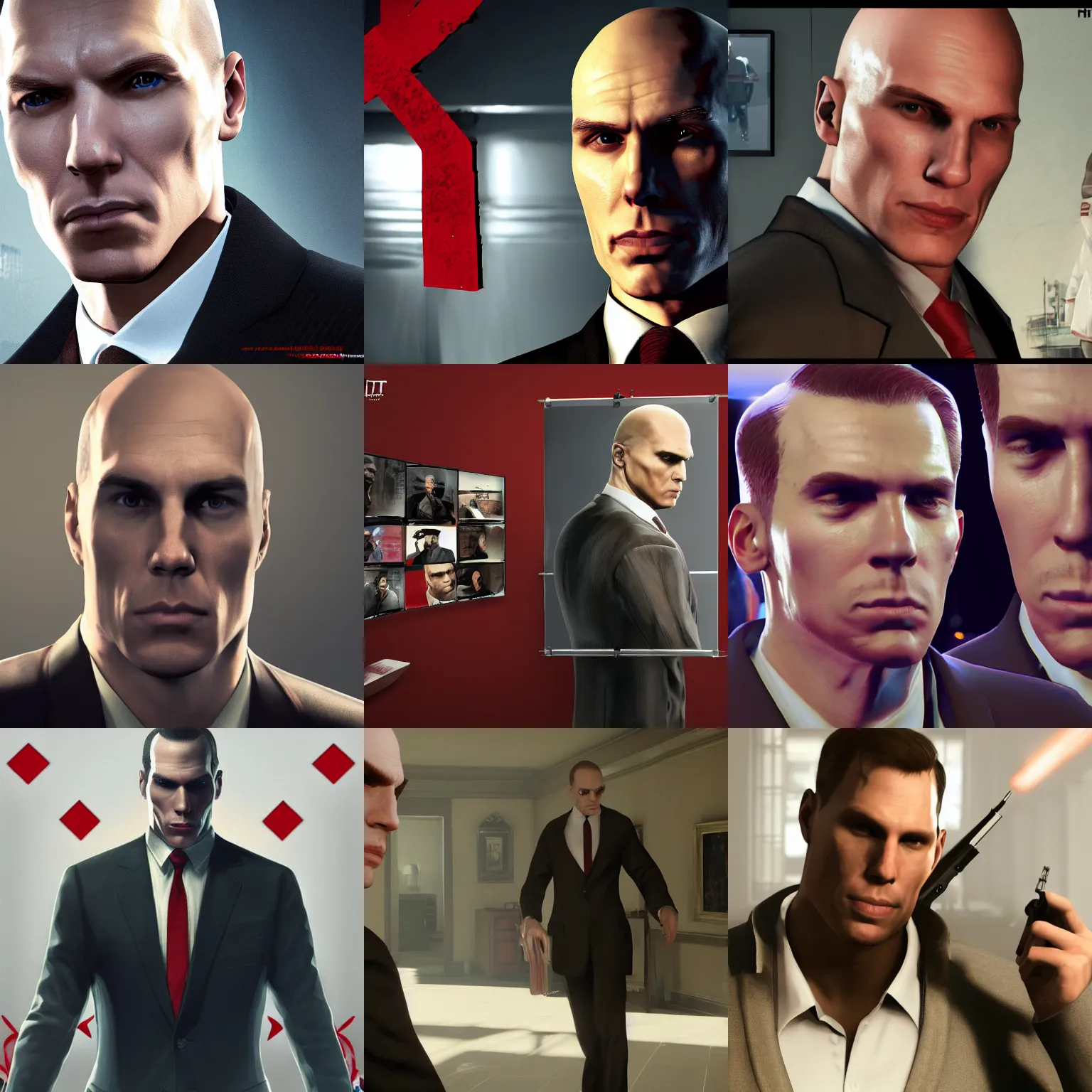 Prompt: portrait of jerma985 in hitman, gaming, detailed, 4k