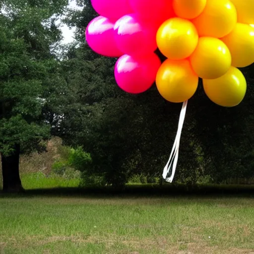 Prompt: explosion made out of balloons