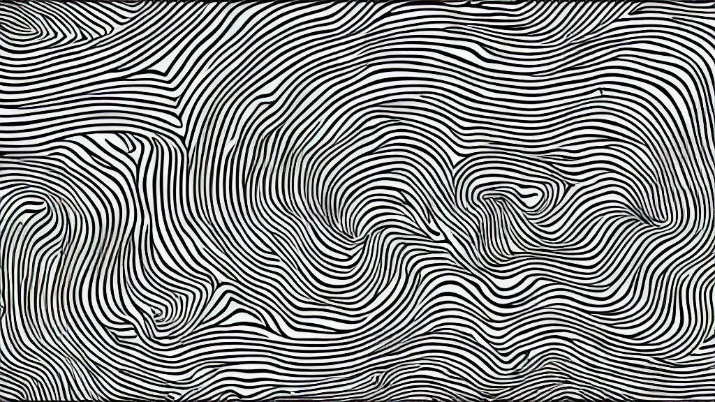 Image similar to iridescent psychedelic fever dream topographic line art, vector art, clean modern design