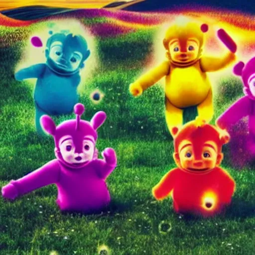 Image similar to Teletubbies as LSD