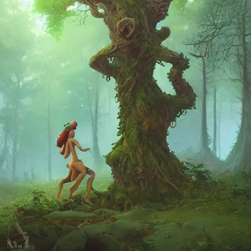 Prompt: a beautiful hyperrealistic painting of a forest troll by peter mohrbacher, ancient mossy wood, gigantic, octane render, brilliantly coloured, intricate, ultra wide angle, trending on artstation, dusk, volumetric lighting, polished, micro details, ray tracing, 8 k