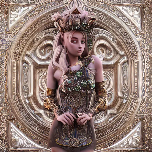 Image similar to princess, gorgeous, ornate and intricate, hyper detailed, octane render, 4 k
