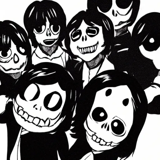 Image similar to sans undertale with the beatles