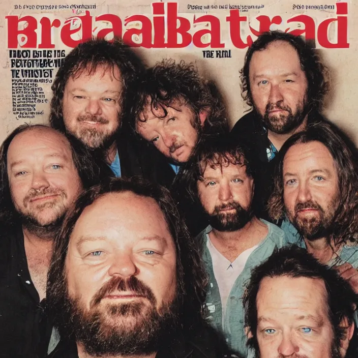 Prompt: the band'widespread panic'on the cover of a magazine