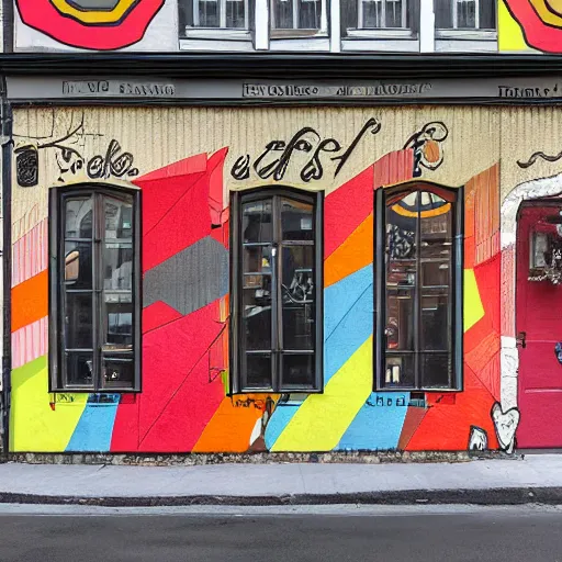 Prompt: artstation riga mural for cafe - w 1 0 2 4