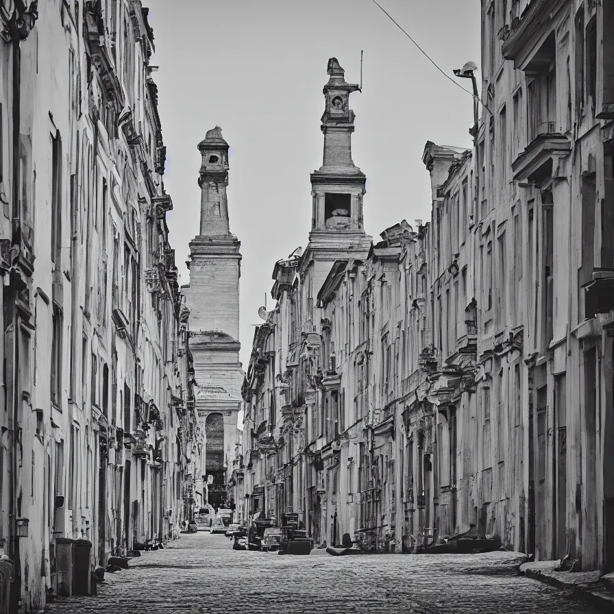 Prompt: a antique street with huge neoclassical pyramid, by etienne - louis boullee, leica sl 2 5 0 mm, heavy grain, high quality, high detailed