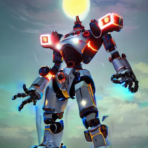 Image similar to a japaneseanime megazord robot in the style of cyber punk, unreal engine 5, 3 d pixar studio, loftis, cory behance hd by jesper ejsing, by rhads, makoto shinkai and lois van baarle, ilya kuvshinov, rossdraws global illumination