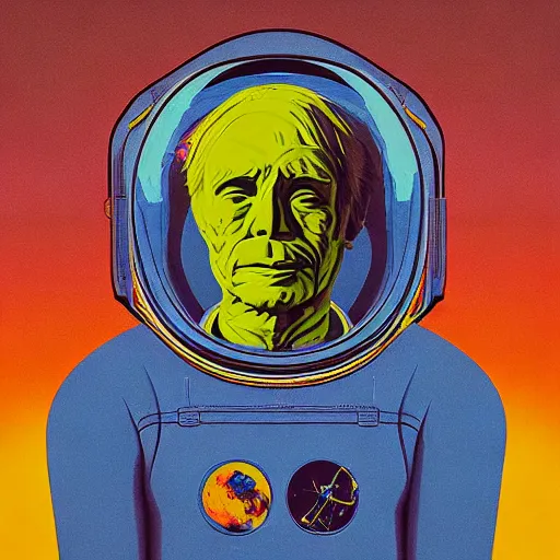 Prompt: portrait of an Astronaut by Andy warhol and Petros Afshar and Beeple, Edward Hopper and James Gilleard, Zdzislaw Beksinski, Mark Ryden, Wolfgang Lettl highly detailed